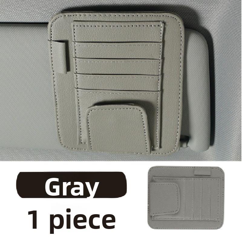 Car Sun Visor Hanging Clip Organizer Box,For Holding Glasses,Bill,Card,Multi-Pocket Storage Box Convenient Practical Accessories