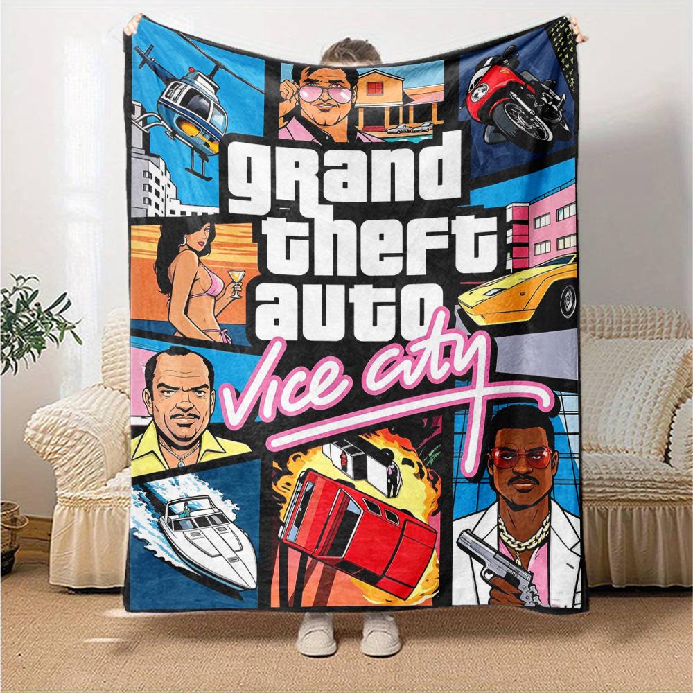 Gta Blanket Ultra-Soft Great for Couch Office Bed for All Seasons Warmthful Decor Gifts For Family Or Friends