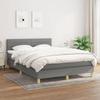 Exclusive House - Slatted Bed Base with Mattress Dark Grey 140x190cm Fabric
