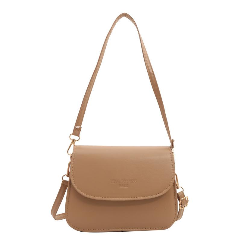 

2024 весна і літо нова текстурована модна сумка жіноча повсякденна універсальна маленька квадратна сумка проста корейська сумка через плече хакі