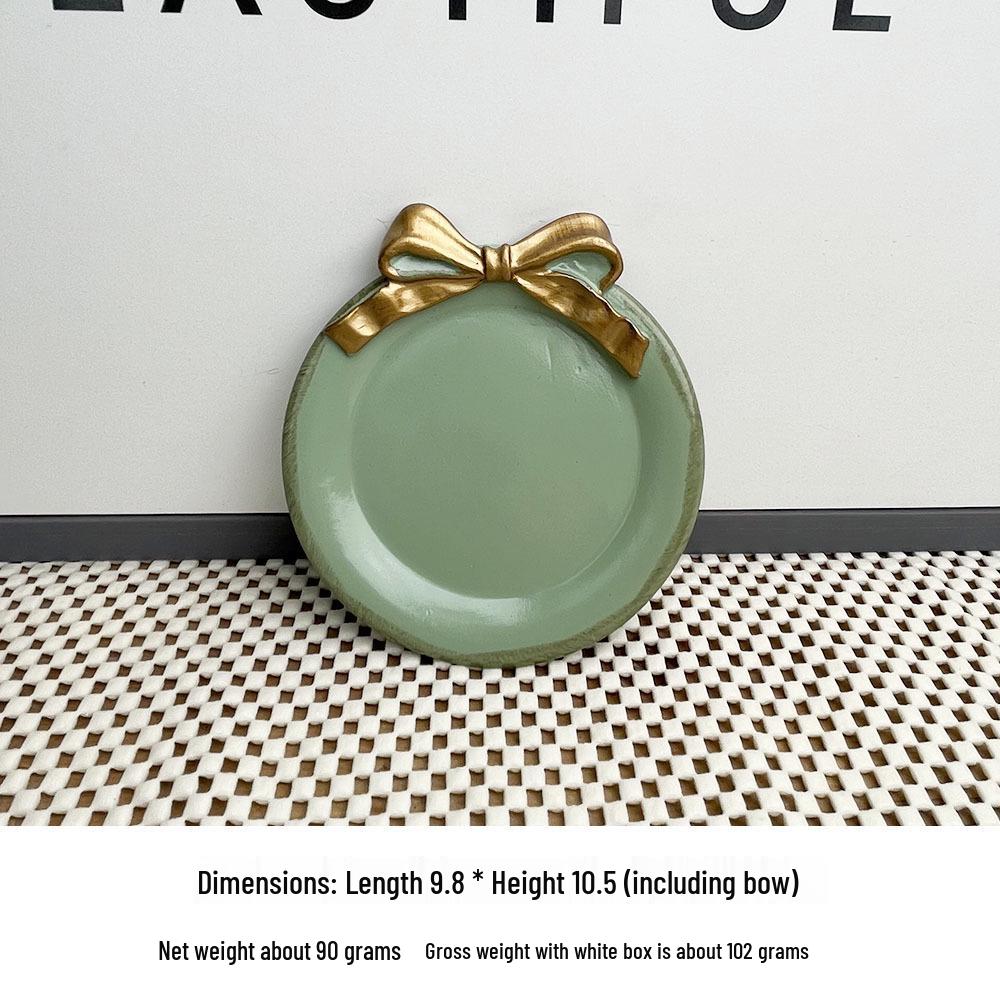 3D Resin Bow Macaron Color Desktop Ornament and Photography Prop Tray