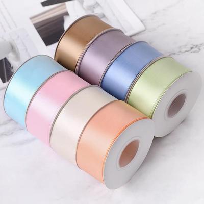 Düğün Buketleri, Hediye Paketleme, Pasta Dekorasyonu ve El Sanatları için 4 cm Çift Taraflı Saten Polyester Kurdele
