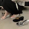 Fashion Summer Womens Shoes Design Wedges Heels Women Slippers Party Flip Flop Slides Fashion Shoes Women Concise Shoes Zapatos De Mujer