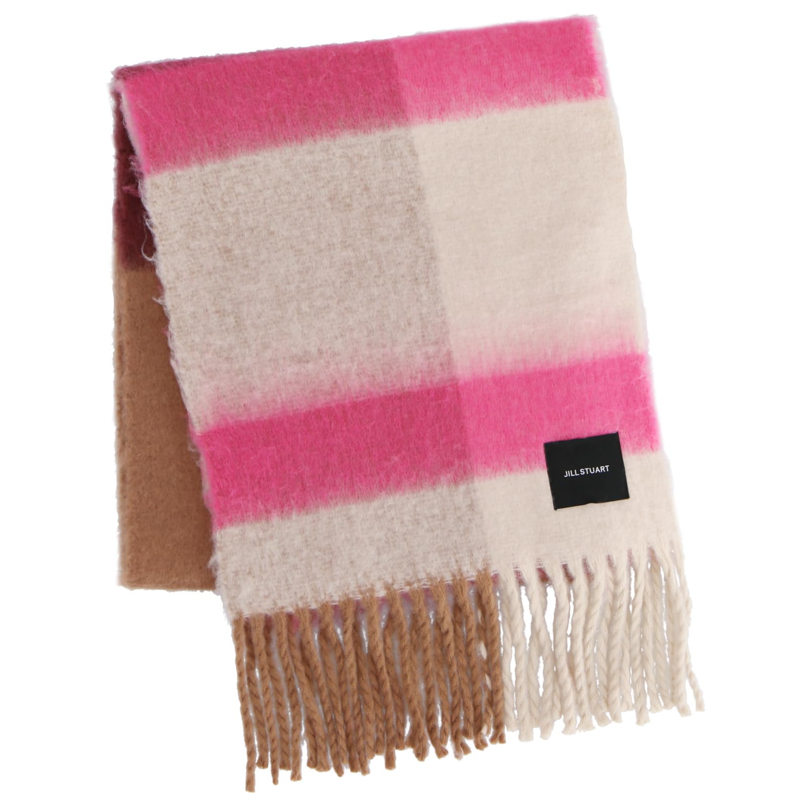 

JILL STUART Check Pattern Shaggy Scarf Women s (60105002)
