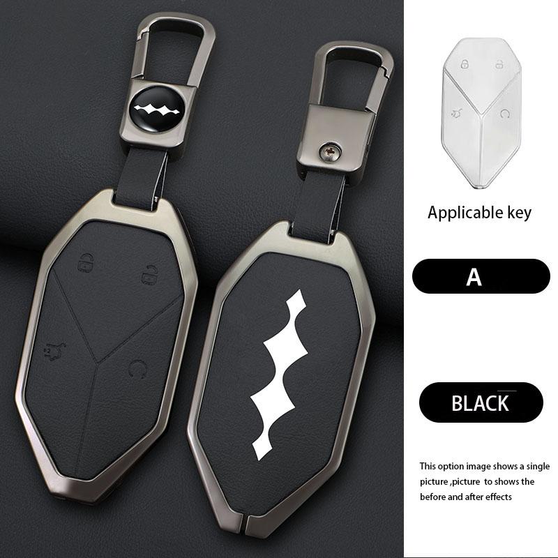 

For Byd Dm-I Formula Equation Leopard 5 Car Key Case Zinc Alloy Keychain Shell Keyless Full Cover Protection Auto Accessories