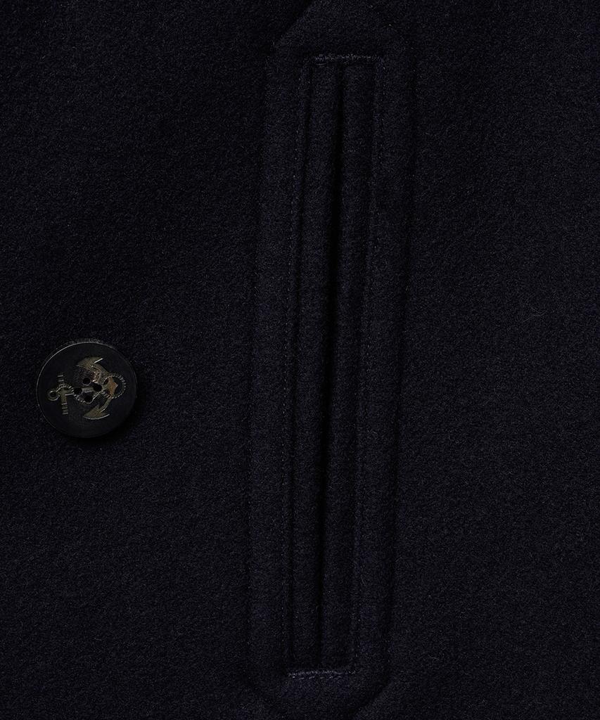 Noirer Heavy Wool Classic Half Peacoat (Navy)
