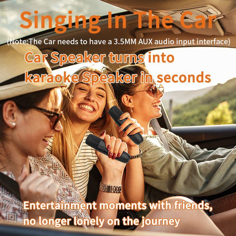 VAORLO Bezdrátový karaoke mikrofon Zpívání doma Podpora přenosu s nízkou latencí Více zvukových režimů pro rodiny Herní živé vystupování