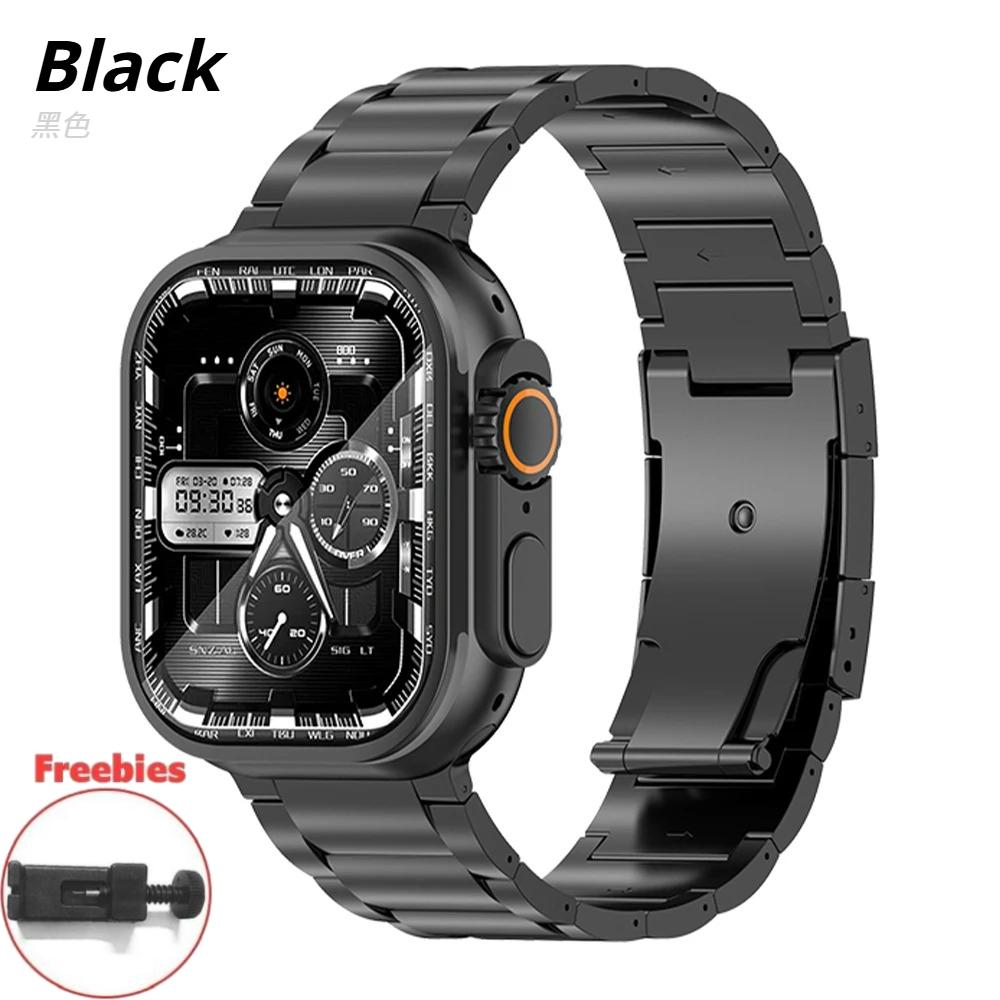 Titanium Metal Strap for Apple Watch Band Ultra 3 49mm 46mm 45mm 44mm 42mm Luxury Men Bracelet Iwatch Series 11 10 9 8 7 6 SE 5 4 41mm 40mm 38mm