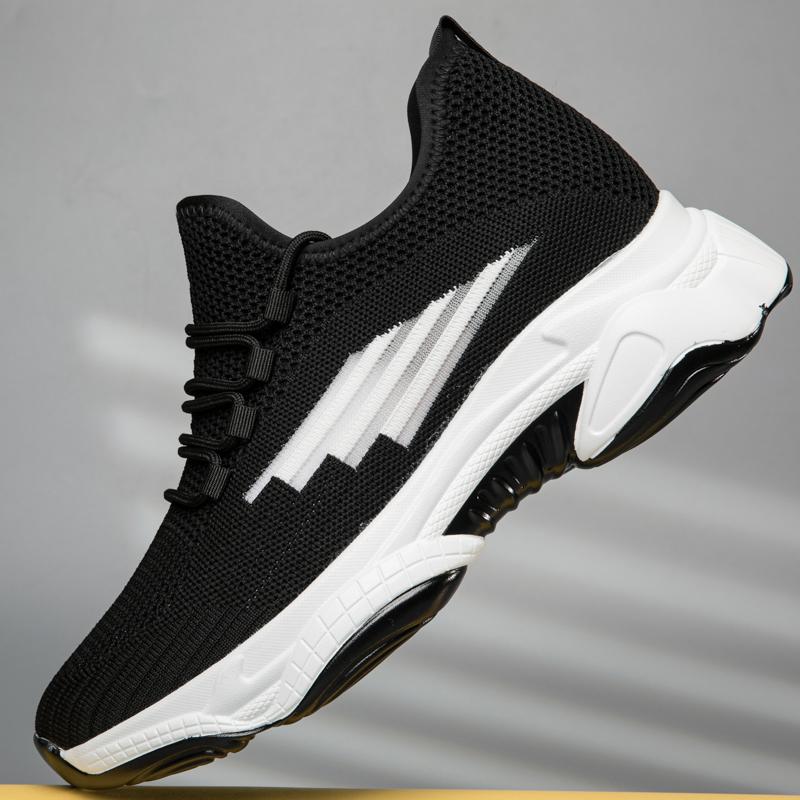 Fashion Trendy Minimalist Men's Sports Leisure Shoes Height Increasing Thick Soled Men's Outdoor Hiking Shoes Breathable Mesh Shoes