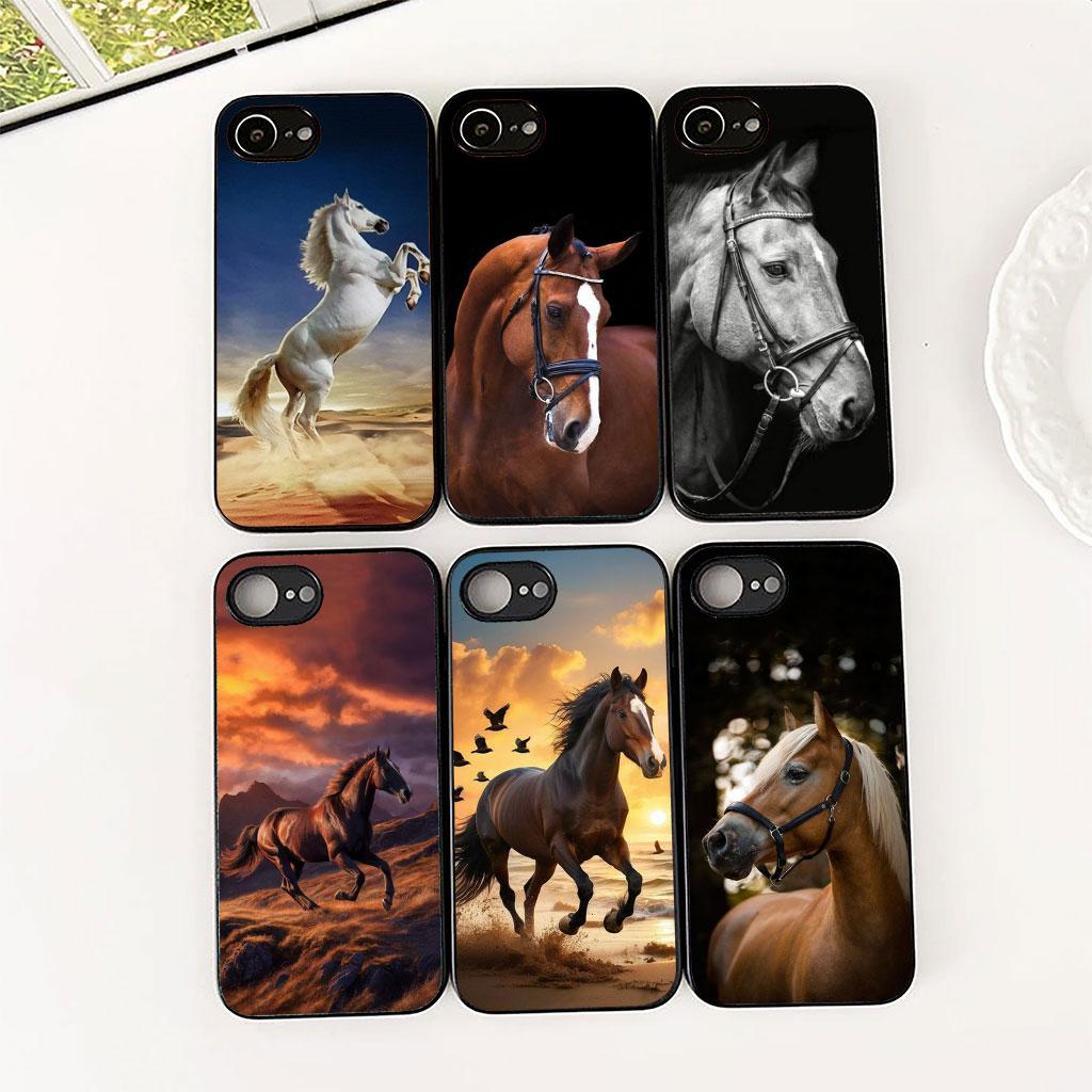 Phone Cover for Samsung Galaxy S25 S24 S23 FE Ultra Plus S7 Edge S25+ S23+ A56 5G Casing Soft Case Running Wild Horse Wallpaper