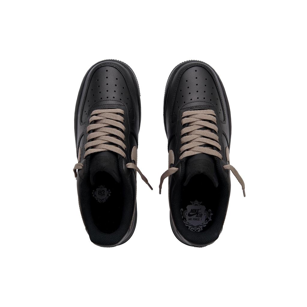 Nike Air Force 1 Cookie Low top Skateboard Shoes Unisex Black Brown CW2288-001(Team990-)