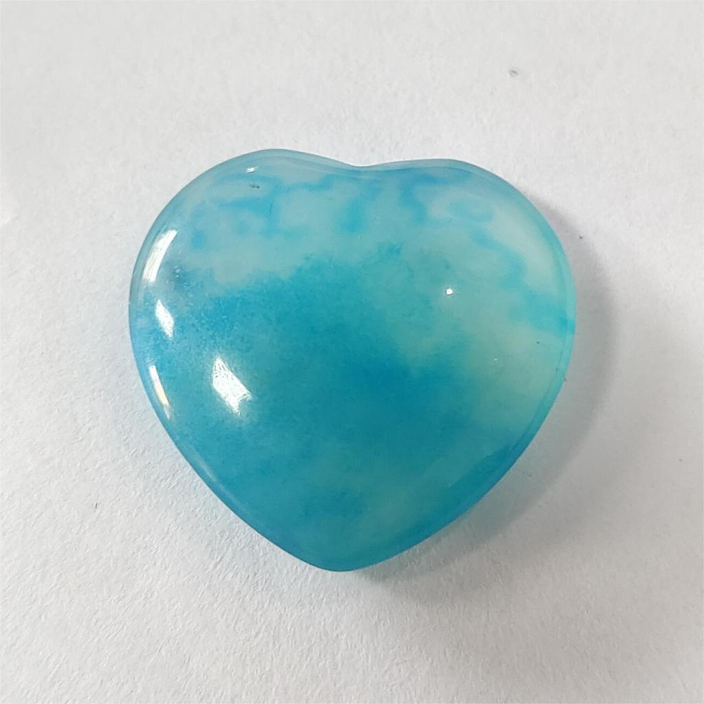 Heart-Shaped Natural Crystal Gemstone Pendant (20mm)