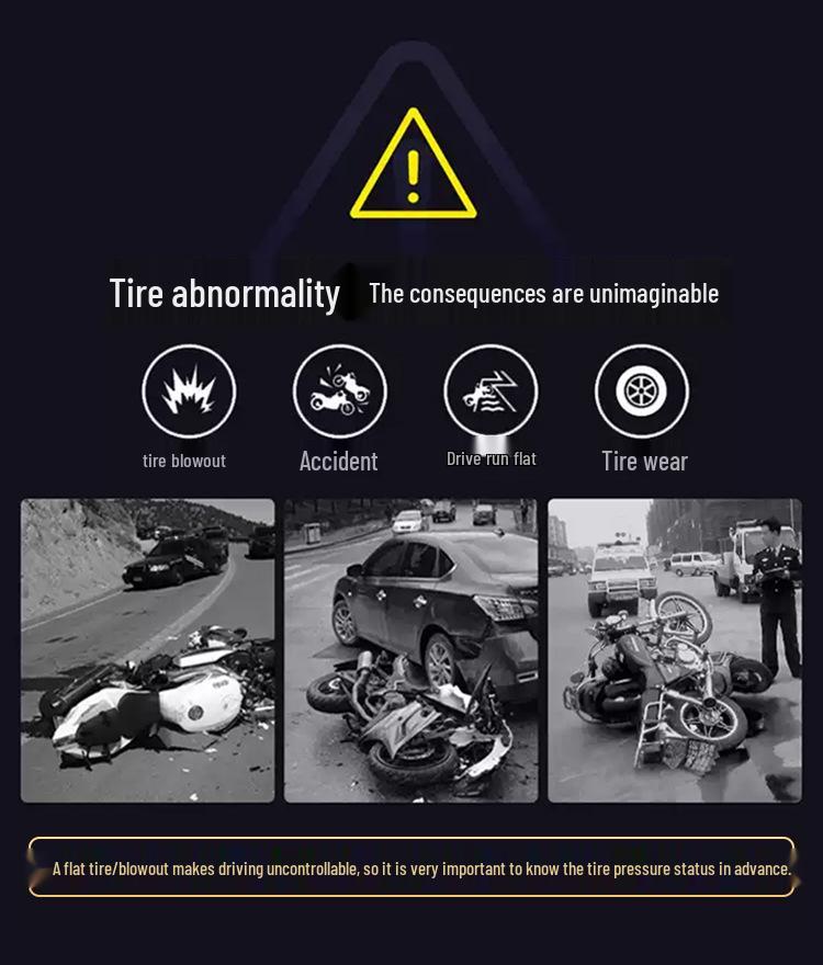 Solar-Powered TPMS for 2-Wheel Electric Motorcycles with External Tire Sensors