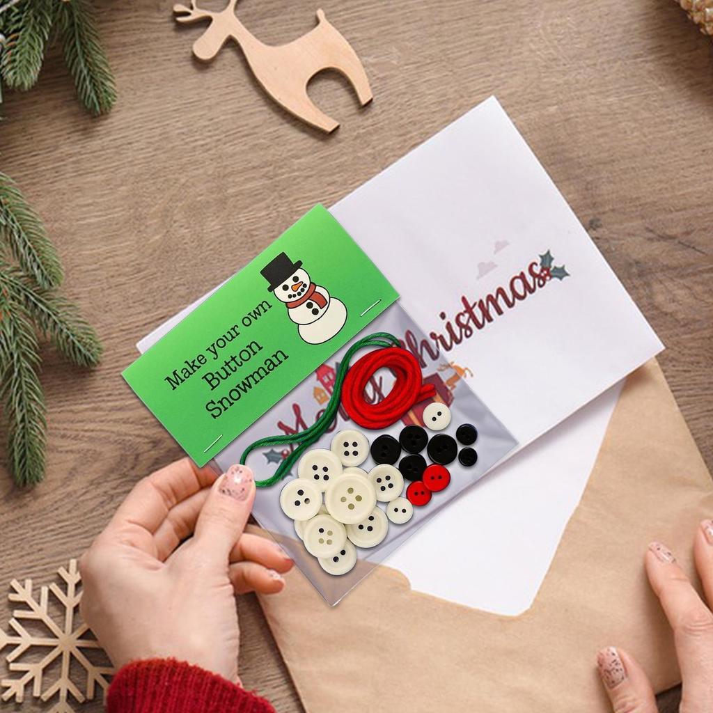 Button Ornament Kits Handmade Button Snowman Decorating Kit Festive Atmosphere Props For Lawn Windowsills Garden Patio Porch