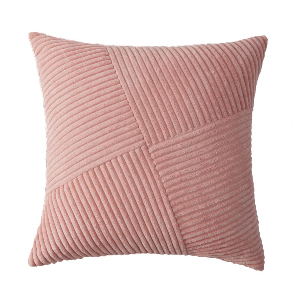 Corduroy Throw Pillow Cover Geometric Pattern Pillowcase Boho Textured Corduroy Patchwork Pillow for Farmhouse Sofa Room