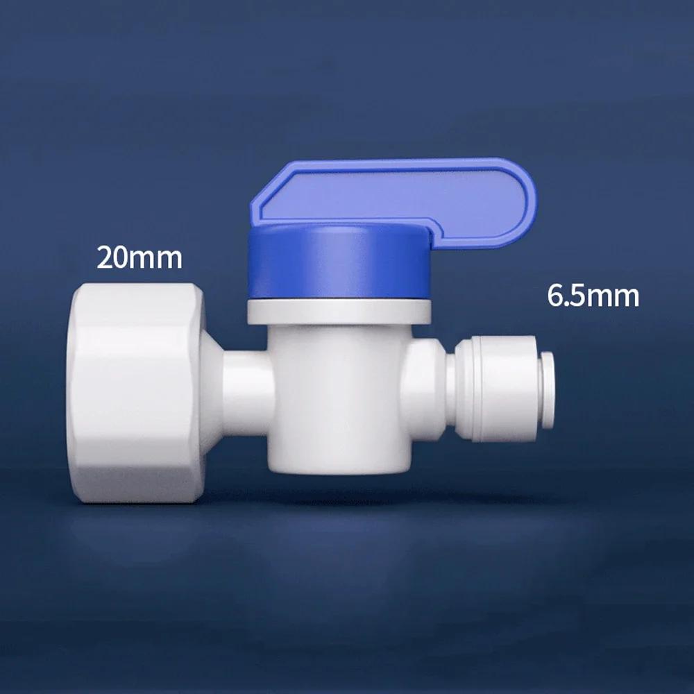 1/4" 3/8" OD Tube Tap Shut Off Ball Valve POM Quick Fitting Connector Tee Elbow Reducer Aquarium RO Water Filter Reverse Osmosis