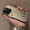 Creative Golden Snake Phone Case for Samsung A15 A16 A24 A25 A35 A54 A55 Galaxy S24 23 21 S25 Ultra Plus S24 FE Silver IMD Cover