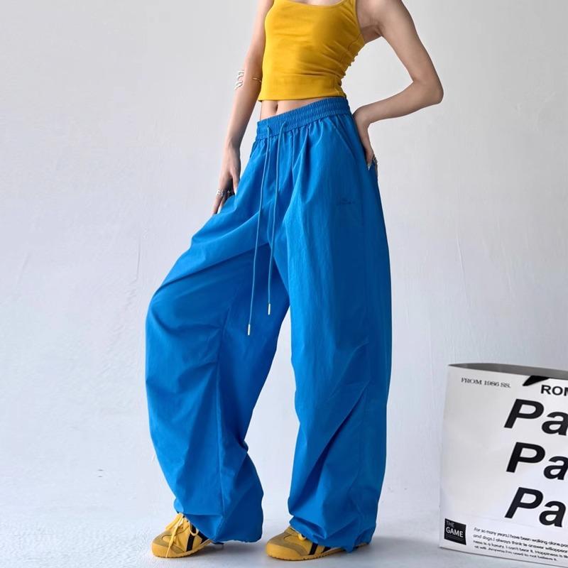 Overalls Women's New Loose Dopamine Hiphop Pants Pleated Wide-leg Casual Sweatpants