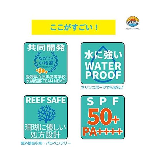 Sunscreen Cream Jelly's Guard SPF50+ PA++++ UV Protection Jellyfish Repellent Vanilla Scent 50ml