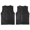 Men's Summer Plus Size Matte Vest Shiny Leather Sleeveless Athletic Casual Waistcoat