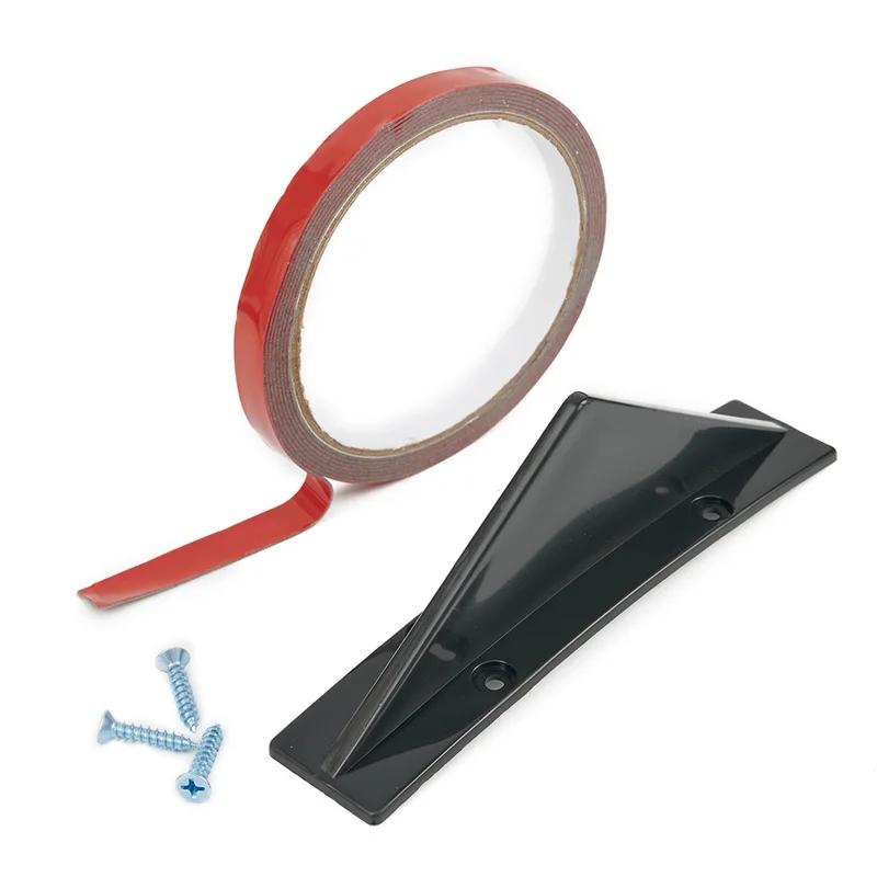 4x Car Rear Bumper Lip Diffuser Splitter Spoiler Scratch Protector Fin Trim Cap For 300 Universal Accessories And 1 Roll Tape