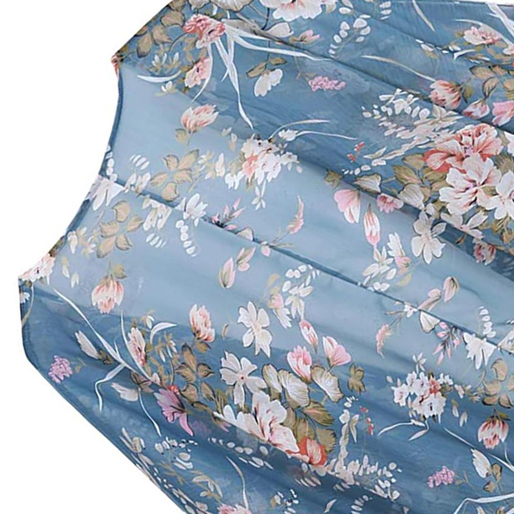 Damen Floral Print Durchsichtiges Chiffon Lockeres Kimono Cardigan Cape Sonnenschutz