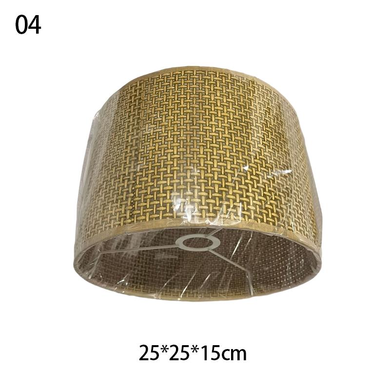 Imitation Rattan Weave Lamp Shade Handwoven Lampshade Chandelier Table Clip Drum Ceiling Lamps Floor Bedside Decor Light Cover