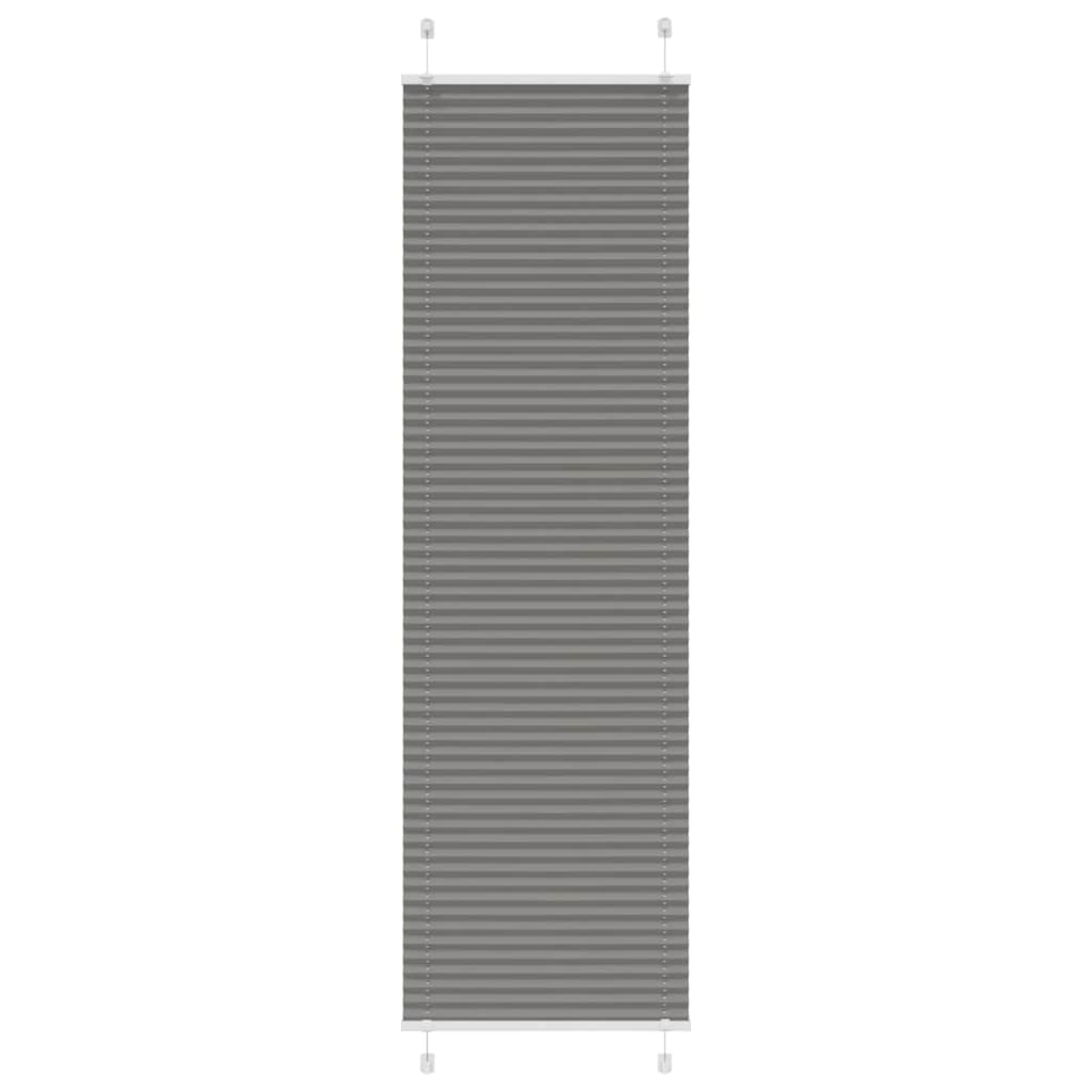 Anthracite Pleated Blind 55X200 Cm Fabric Width 54.4Cm