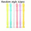 12pcs 0.5mm Creative Can Blow Flute Shape Neutral Pen Cute Cartoon Learning Stationery Water-based Signature Pen Back To School