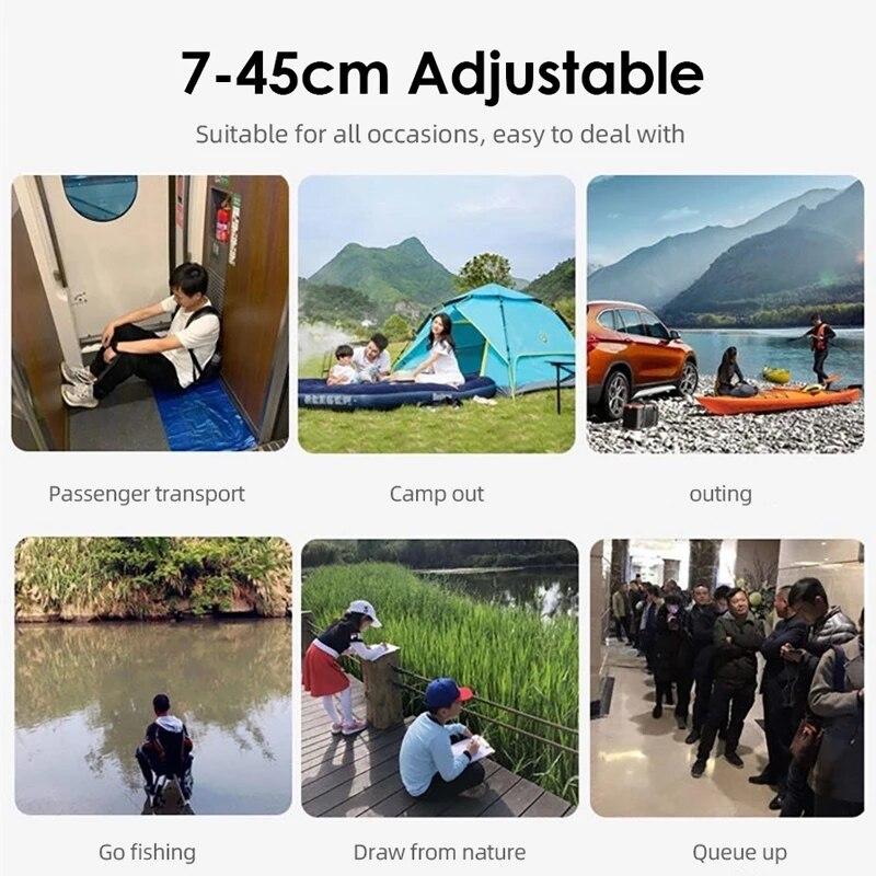 Portable Telescopic Folding Chair Portable Foldable Folding Stool for Outdoor Fishing Camping or Traveling Sturdy Telescopic