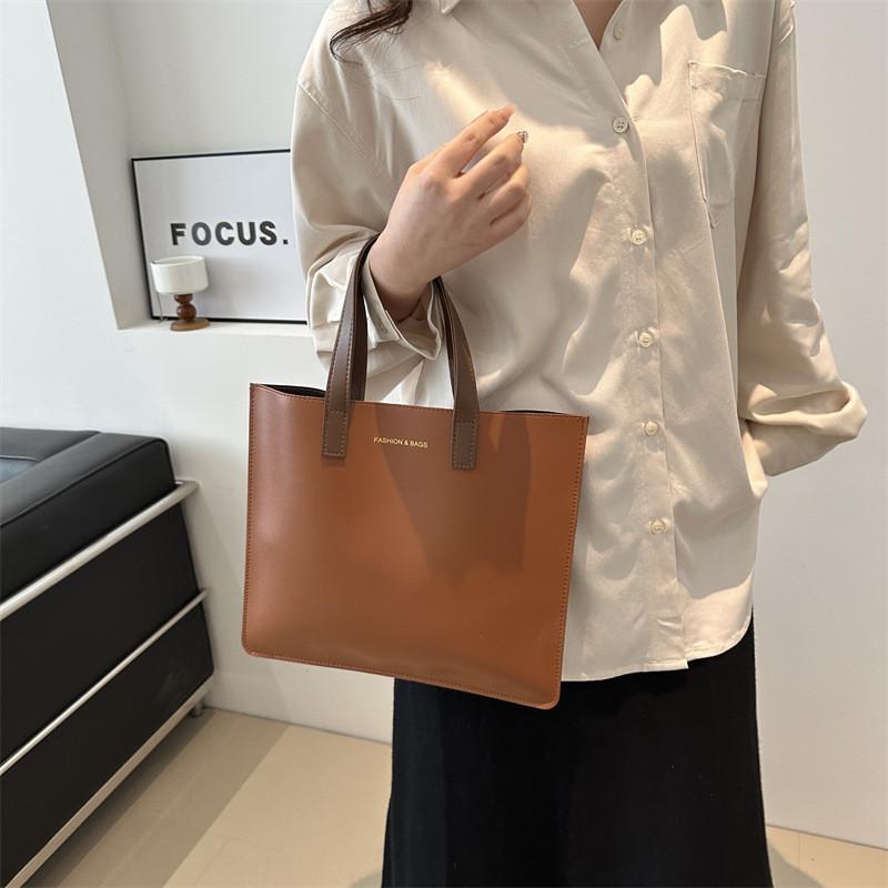 Large Capacity Soft Pu Fashion Shoulder Bag For Women 2024 New Trendy Street Style Tote