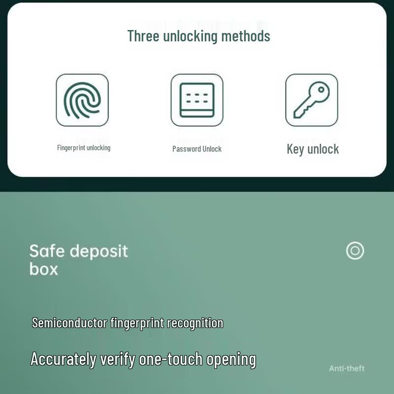 Deli 33691 Smart Fingerprint Anti-Theft Safe Box