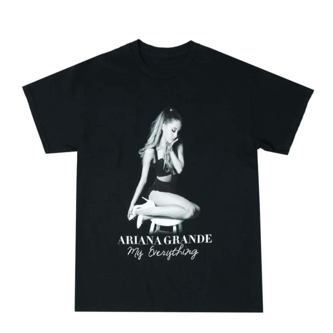 Neues Ariana Grande Rock Weibliche Sängerin 2026 Sommer Baumwolle T-Shirt Kurzarm Herren und Damen T-Shirt für Unisex T-Shirt M