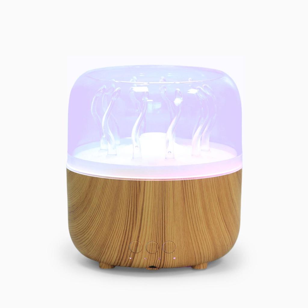 Wood Grain Jellyfish Ultrasonic Aroma Diffuser and Night Light