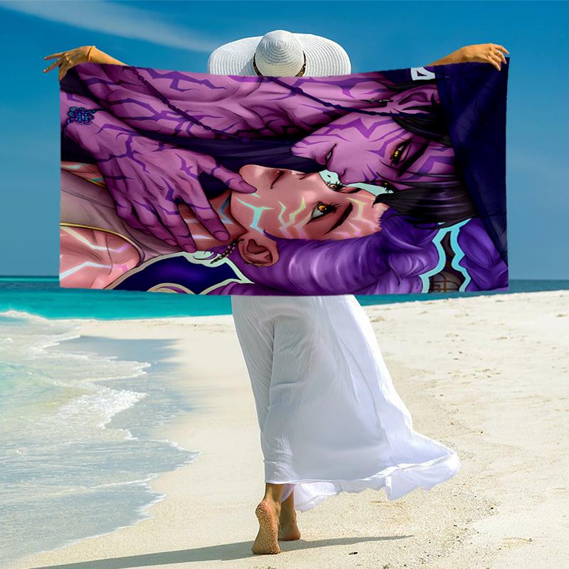 KPOP Hunter Fashion Beach Towel: Ideal for Summer Adventures Soft, absorbent and quick drying suitable for swimming and bathing