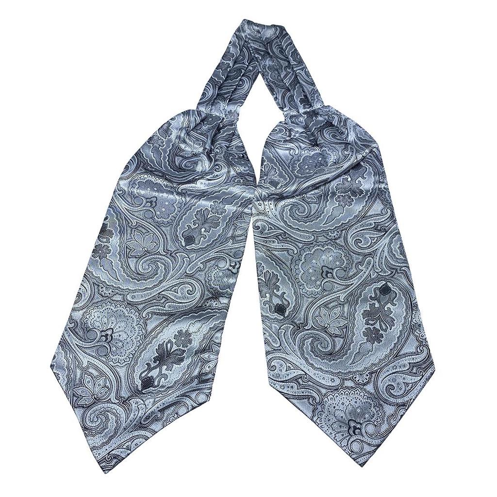 Men Vintage Self Tie Paisley Elegant Ascot Cravat Neck Scarf