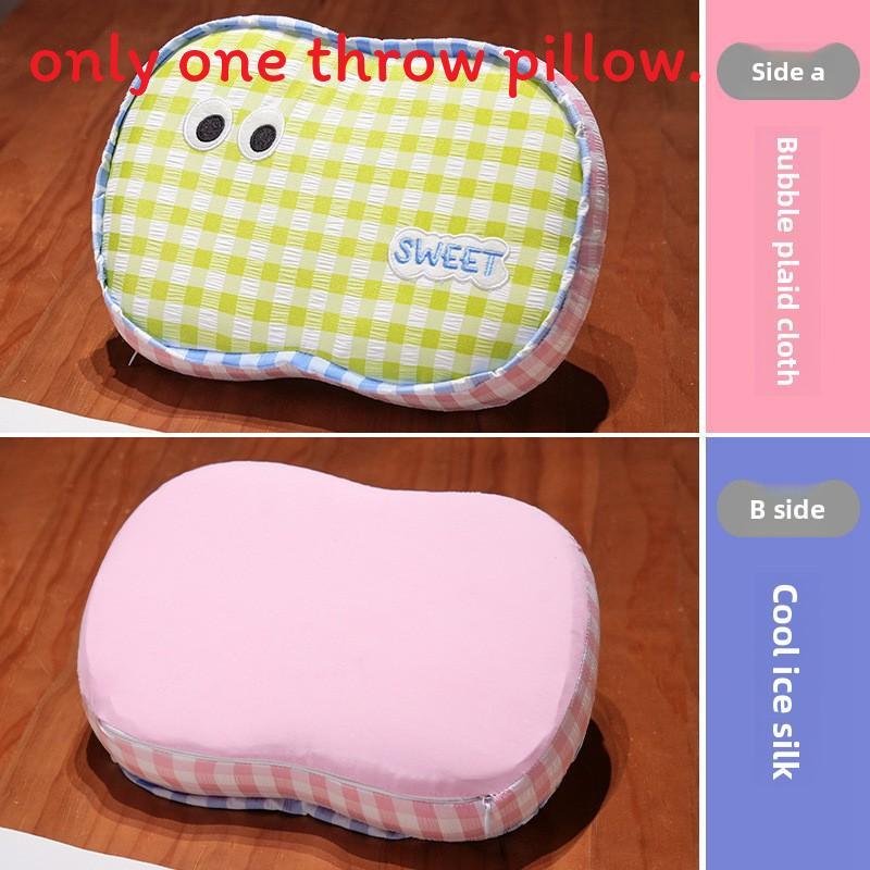 Grid Nap Pillow With Memory Foam For Office Rest And Student Dorm Use