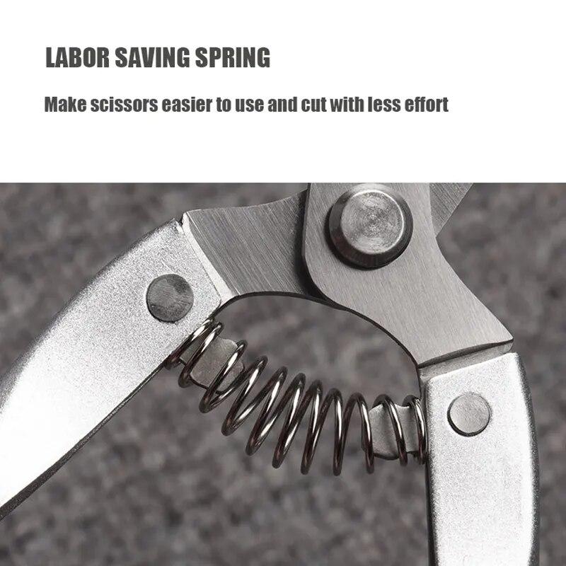 Edelstahl-Gartenschere, Gartengeräte, Schere, Griff aus Zinklegierung, Obstbaum-Schere für raue Zweige