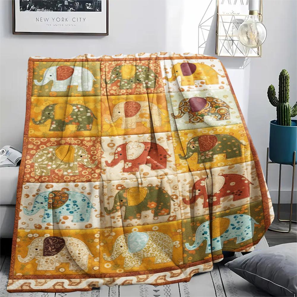 1Pc Animal Collage Print Flannel Blanket, High quality Comfortable for All Seasons, Home Decor, Warmth and Comfort, Perfect for Christmas Gifts 32