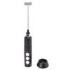 Electric Tumbler Stirrer Rechargeable Handheld Mini Foam Maker for Coffee Egg Hot Chocolate Black