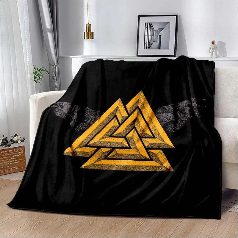 Die Vikings Fashion Blanket-Lightweight Flannel Throw for Sofa and Bed ,Digital Printed Blanket with Soft & Worm Flannel Fabric