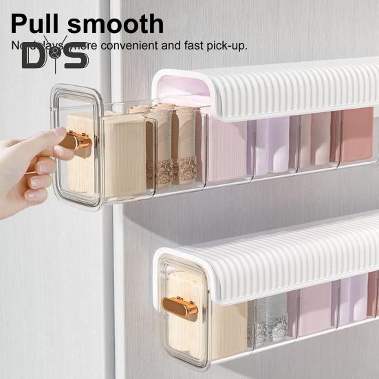 Przezroczysty organizer ścienny do przechowywania bielizny z pokrywką, łatwy montaż, wiszący na ścianie organizer ścienny do przechowywania bielizny i majtek