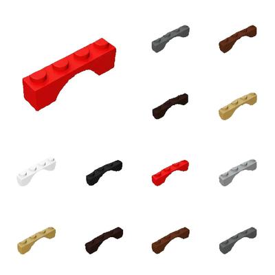 50pcs MOC Compatible with 3659 Building Blocks 1x4 Arch Bricks DIY Creative City Construction Children's Toys