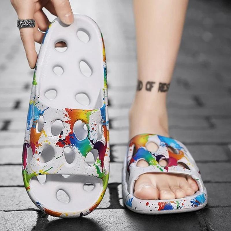 Fashion Slides Sabot Black Eva Height Beach Male Slipper Heather Fun High Quality Fashion Y2k Adult Designer Luxury Elegant Men's Shoe