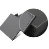 6pcs/set Fashion Desk Decor 4" Square Leather Tea/Coffee Cup Pad Small Coaster