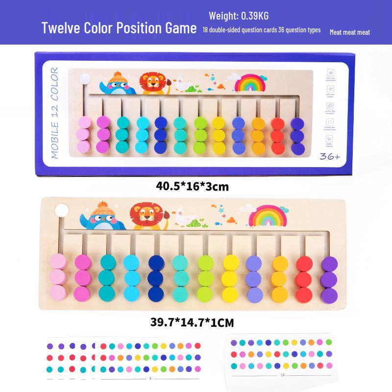 Color Logic Chess Game: Montessori Training Board for Kids Ages 3-5