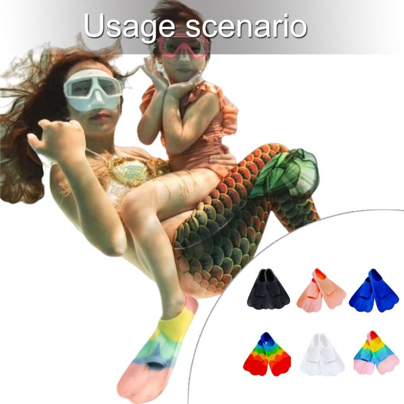 Adjustable Snorkel Swim Fins Enhancing Speed Swimming Diving Accessories Breathable Snorkeling Fins Silicone Texture