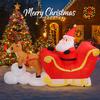 5.25FT Yard Party Decoration Inflatable Santa Claus Reindeer Sleigh Toys LED Lit Xmas Supplies Home Ornaments Christmas Gifts