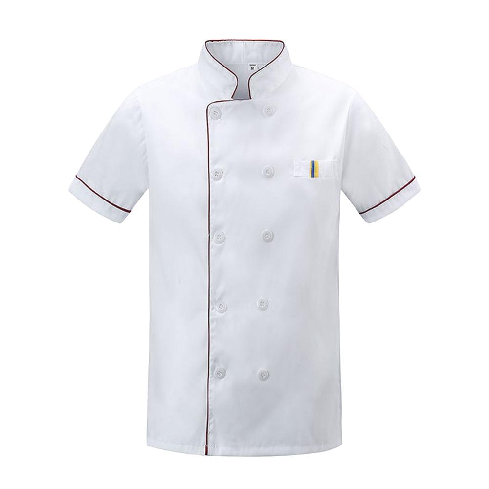 Uniforme de Chef Unisexe Manches Courtes Longues Uniforme de Travail Nouvelle Salopette Restaurant