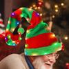 Christmas Creative LED Gold Velvet Light up Christmas HatElf HatDecoration with 3 Button battery Holiday Party Photo Props